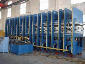 Platen press line